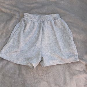 pretty little thing grey sweatshorts